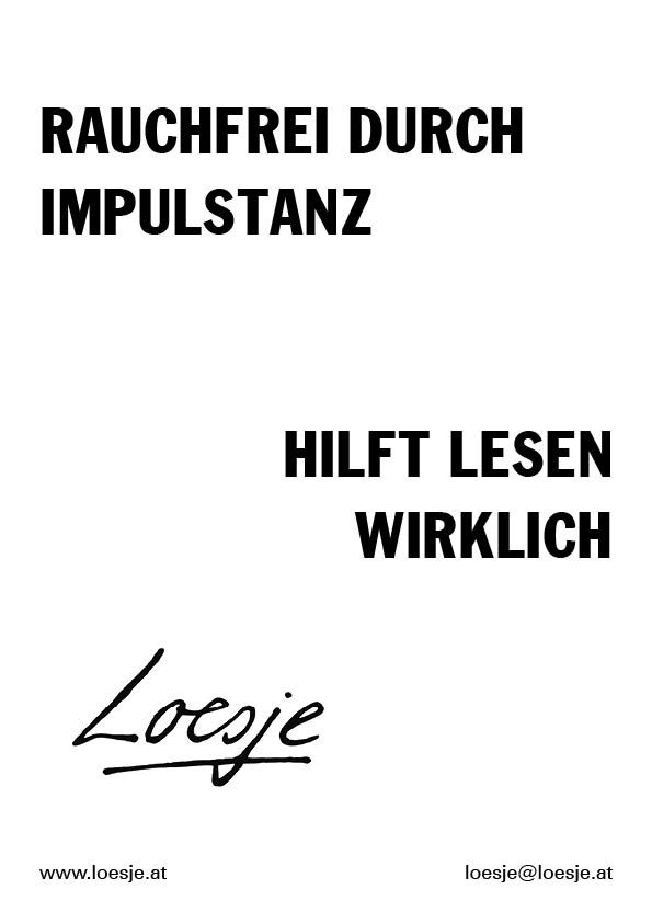 Rauchfrei durch Impulstanz / hilft lesen wirklich